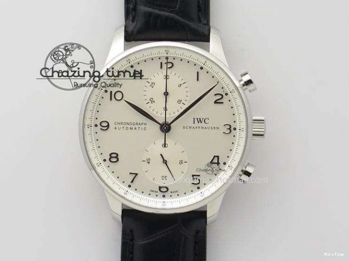 MIROTIME 0817 Portuguese Real PR Real Annual Calendar RG IW503504 YLF 1:1 Best Edition White Dial On Leather Strap A TimelessDesign 7242